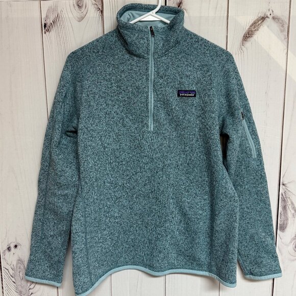 Patagonia Jackets & Blazers - Patagonia Better Sweater® 1/4-Zip Women’s Large Teal Heather (TUCV) EUC